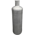 Wazon podłogowy srebrny 46,5 cm | Metalowy wazon butelka na gałęzie i dekoracje