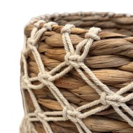 Doniczka boho z makramą | Naturalna doniczka z trawy morskiej