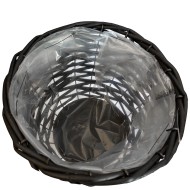 Doniczka na nóżkach czarna z bambusa | Stylowy kwietnik na rośliny