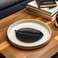 Talerzyk Liść Ceramiczny Czarny | Stylowy Dodatek do Wnętrza