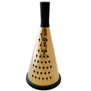 Złota tarka kuchenna ze stali nierdzewnej – Antypoślizgowa, elegancka i funkcjonalna