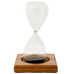 Magnetyczna klepsydra dekoracyjna 60 sekund – Stylowy dodatek z drewnianą podstawką