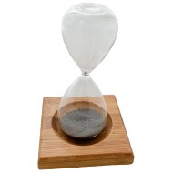 Magnetyczna klepsydra dekoracyjna 60 sekund – Stylowy dodatek z drewnianą podstawką