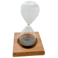 Magnetyczna klepsydra dekoracyjna 60 sekund – Stylowy dodatek z drewnianą podstawką