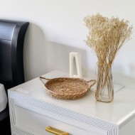 Taca Boho z trawy morskiej – Naturalna dekoracja z uchwytami do domu i na taras