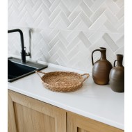 Taca Boho z trawy morskiej – Naturalna dekoracja z uchwytami do domu i na taras