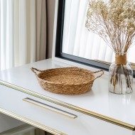 Taca Boho z trawy morskiej – Naturalna dekoracja z uchwytami do domu