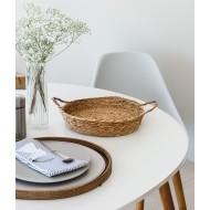 Taca Boho z trawy morskiej – Naturalna dekoracja z uchwytami do domu