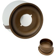 Lampion metalowy złoty z matowym kloszem – do zawieszenia, na świeczkę ⌀4.2 cm