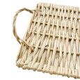 Taca rattanowa prostokątna boho naturalna dekoracyjna 41,5x24 cm