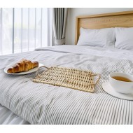 Taca rattanowa prostokątna boho naturalna dekoracyjna 41,5x24 cm