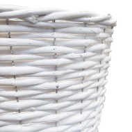 Doniczka bambusowa biała na nóżkach duża 56 cm