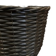 Doniczka bambusowa czarna na nóżkach duża 56 cm