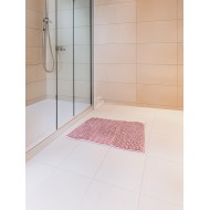 Różowy dywanik łazienkowy z antypoślizgiem 70x45 cm