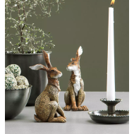 Zestaw 2 figurek zajączków wielkanocnych 21 cm – dekoracje świąteczne