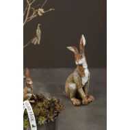 Zestaw 2 figurek zajączków wielkanocnych 21 cm – dekoracje świąteczne