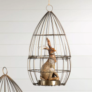 Zestaw 2 figurek zajączków wielkanocnych 21 cm – dekoracje świąteczne