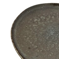 Talerz obiadowy brązowo-grafitowy 27 cm – styl i funkcjonalność | Skandi