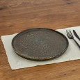 Talerz obiadowy brązowo-grafitowy 27 cm – styl i funkcjonalność | Skandi
