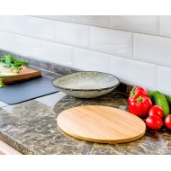 Szary półmisek ceramiczny 24,5 × 18 cm – elegancki, wysokiej jakości, do serwowania dań