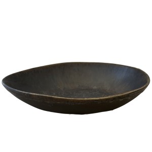 Półmisek ceramiczny 24,5 × 18 cm – brązowo-grafitowy, stylowy i funkcjonalny