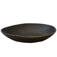 Półmisek ceramiczny 24,5 × 18 cm – brązowo-grafitowy, stylowy i funkcjonalny