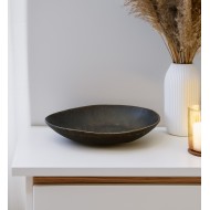 Półmisek ceramiczny 24,5 × 18 cm – brązowo-grafitowy, stylowy i funkcjonalny