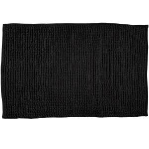 Czarny dywanik łazienkowy z antypoślizgiem 70x45 cm