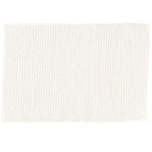 Biały dywanik łazienkowy z antypoślizgiem 70x45 cm