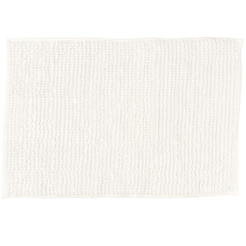 Biały dywanik łazienkowy z antypoślizgiem 70x45 cm