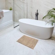 Brązowy dywanik łazienkowy z antypoślizgiem 70x45 cm