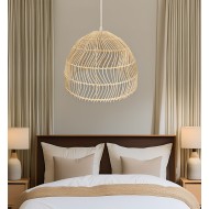 Lampa wisząca bambusowa BOHO ⌀36 cm – naturalna dekoracja do wnętrz