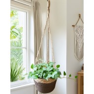 Doniczka wisząca BOHO 20 cm – na sznurku, z folią wewnętrzną