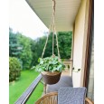 Doniczka wisząca BOHO 20 cm – na sznurku, z folią wewnętrzną