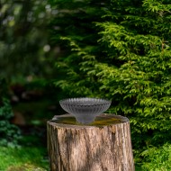 Misa dekoracyjna plastikowa szara z efektem kamienia 24,5 cm