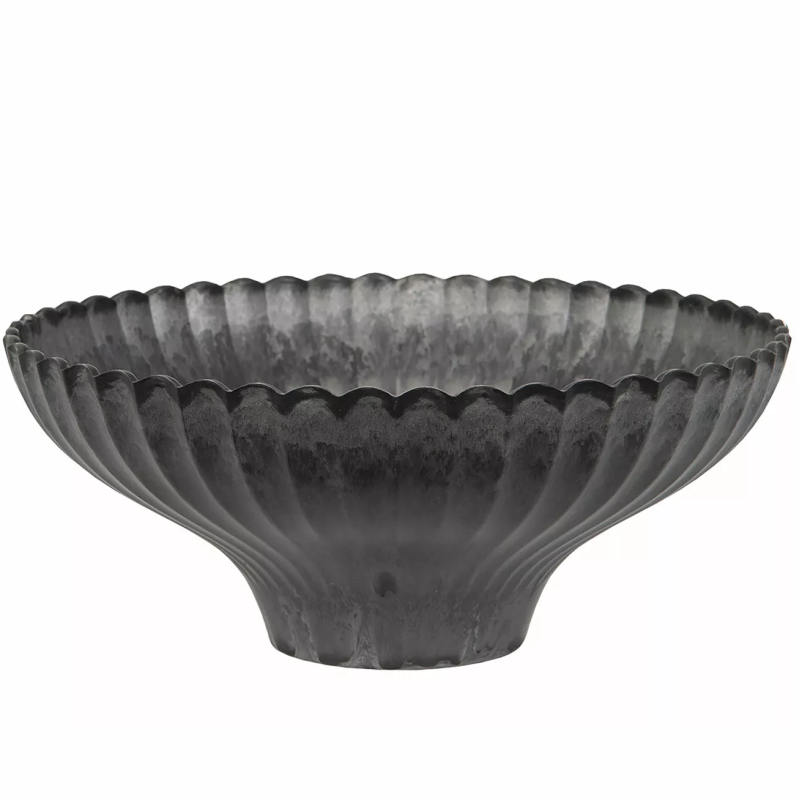 Misa dekoracyjna plastikowa szara z efektem kamienia 24,5 cm