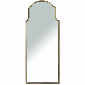 Złote lustro wiszące dekoracyjne 100x40 cm – nowoczesna forma