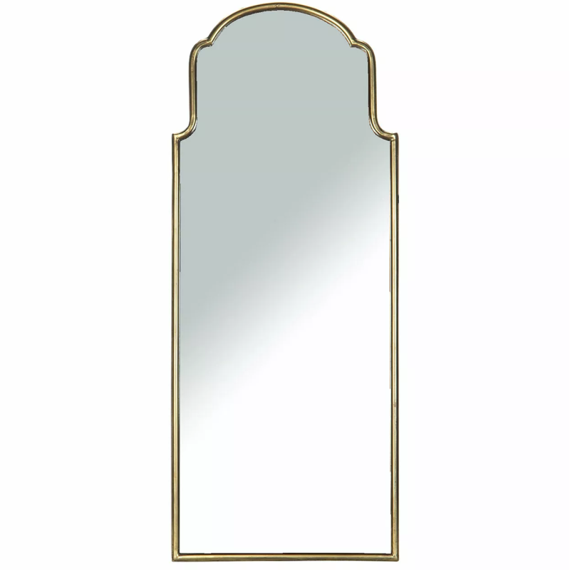 Złote lustro wiszące dekoracyjne 100x40 cm – nowoczesna forma