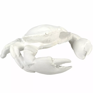 Figurka dekoracyjna biały krab – marynistyczna ozdoba do wnętrz