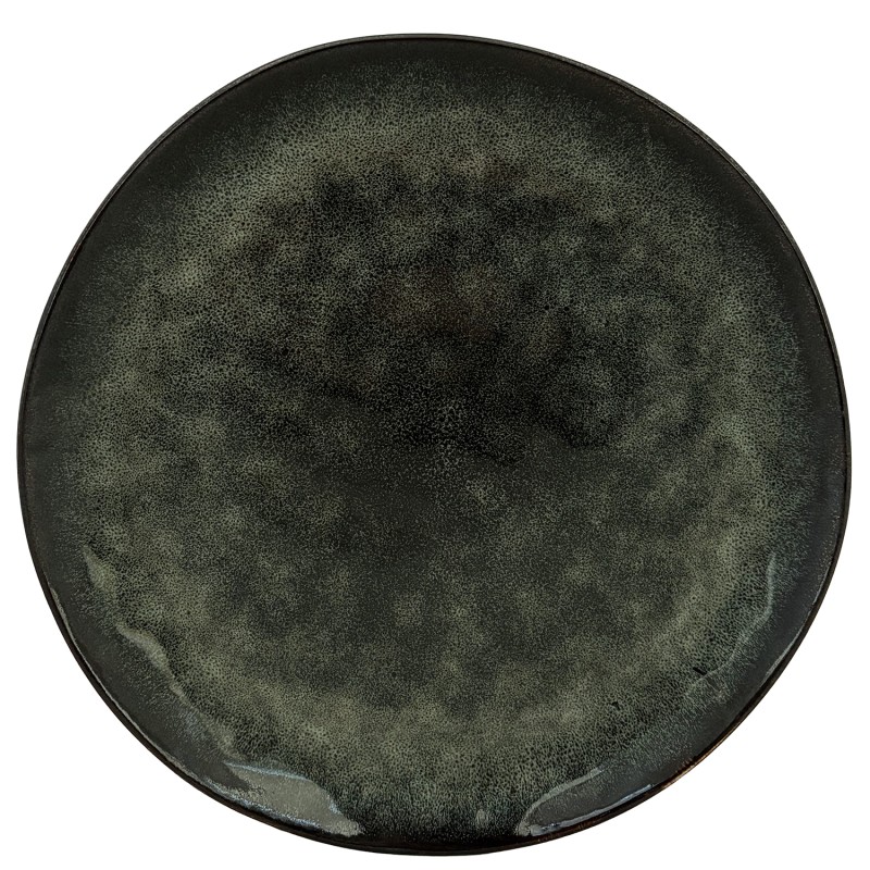 Talerz obiadowy zielony 28 cm – elegancka ceramika | Skandi.pl