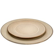 Talerz obiadowy beżowy 27 cm – elegancka ceramika | Skandi.pl