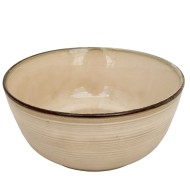 Beżowa misa ceramiczna 21 cm 1,5L na sałatki i owoce