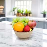 Beżowa misa ceramiczna 21 cm 1,5L na sałatki i owoce