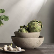 Misa ogrodowa beżowa z imitacją piaskowca 25 cm do poidełka lub dekoracji