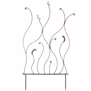 Pergola ogrodowa czarna metalowa dekoracyjna 104 cm do pnączy