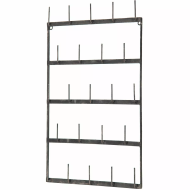 Wieszak loft srebrny metalowy ścienny 77x44 cm do kuchni i przedpokoju