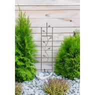 Pergola ogrodowa czarna metalowa dekoracyjna 104 cm do pnączy