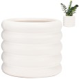 Doniczka ceramiczna biała matowa 15x12,5 cm nowoczesna do roślin domowych