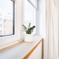 Doniczka ceramiczna biała matowa 15x12,5 cm nowoczesna do roślin domowych