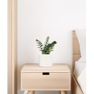 Doniczka ceramiczna biała matowa 15x12,5 cm nowoczesna do roślin domowych